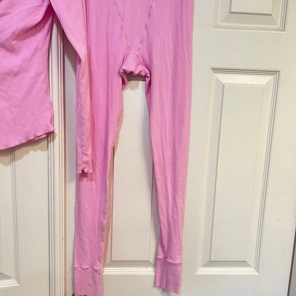 SKIMS Pink Cozy Pajama Set Intimates Sleepwear - Two Piece Set -‎ small Kim K - Picture 9 of 11